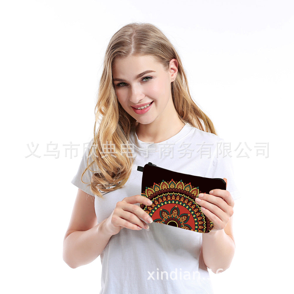 Wholesale Polyester Datura Printed Storage Bag